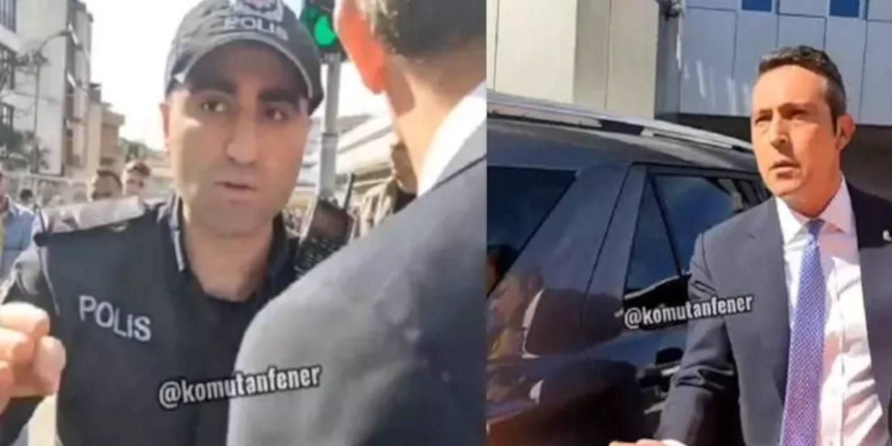 Ali Koç, polisle tartıştı: Memur bey ne yapıyorsun?