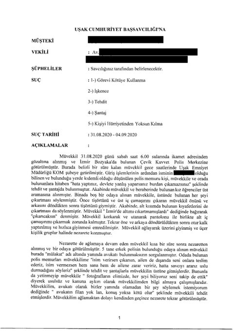 HDP’li Gergerlioğlu’ndan, “çıplak aramanın” belgesi, polis merkezinde yaşananlar suç duyurusunda anlatıldı