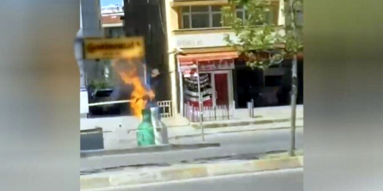 AKP ilçe başkanlığı önünde imha edilen çantadan çakmak gazı çıktı