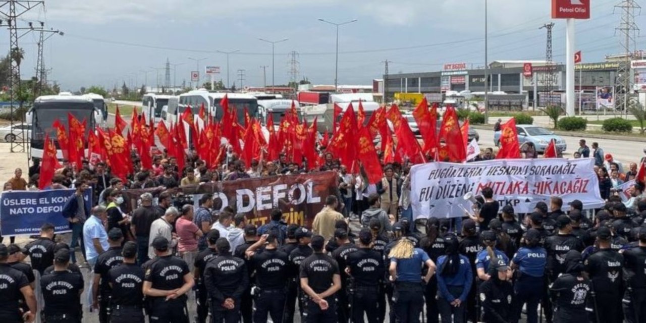 Adana'da TKP'den İncirlik protestosu