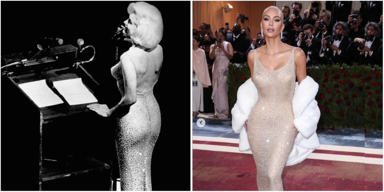 Kim Kardashian, Marilyn Monroe'nun tarihi elbisesinin 'canına okudu'