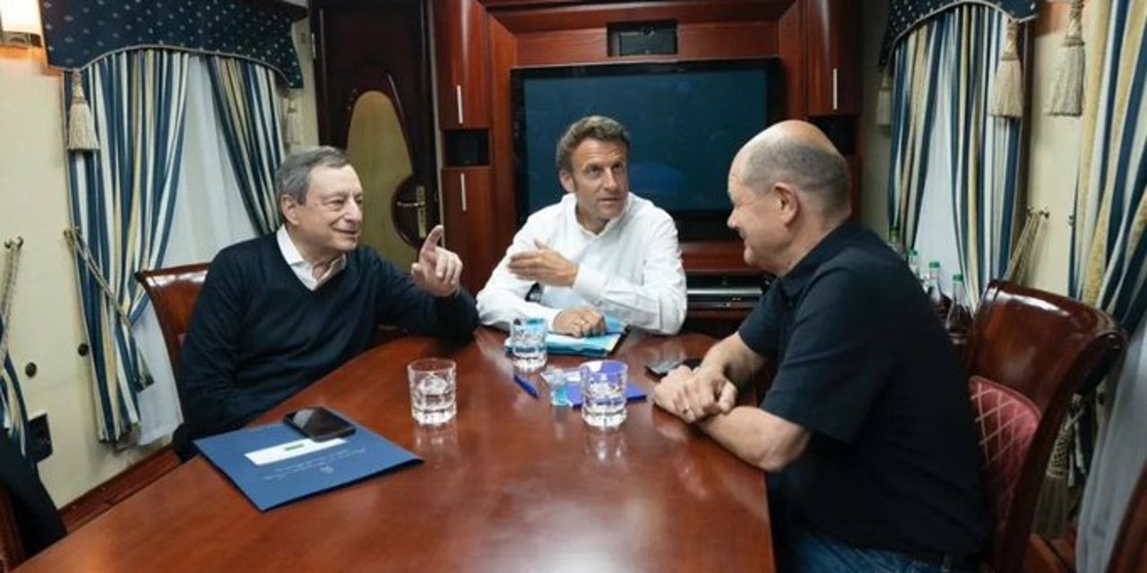 Macron, Scholz ve Draghi Kiev'de