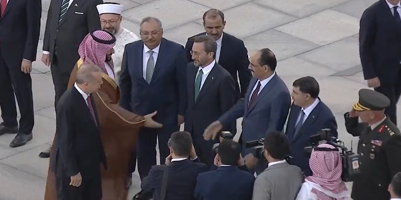 Erdoğan Suudi Veliaht Prensi Selman'ı resmi törenle karşıladı