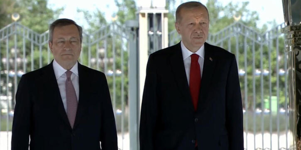 Erdoğan, Draghi’yi resmi törenle karşıladı