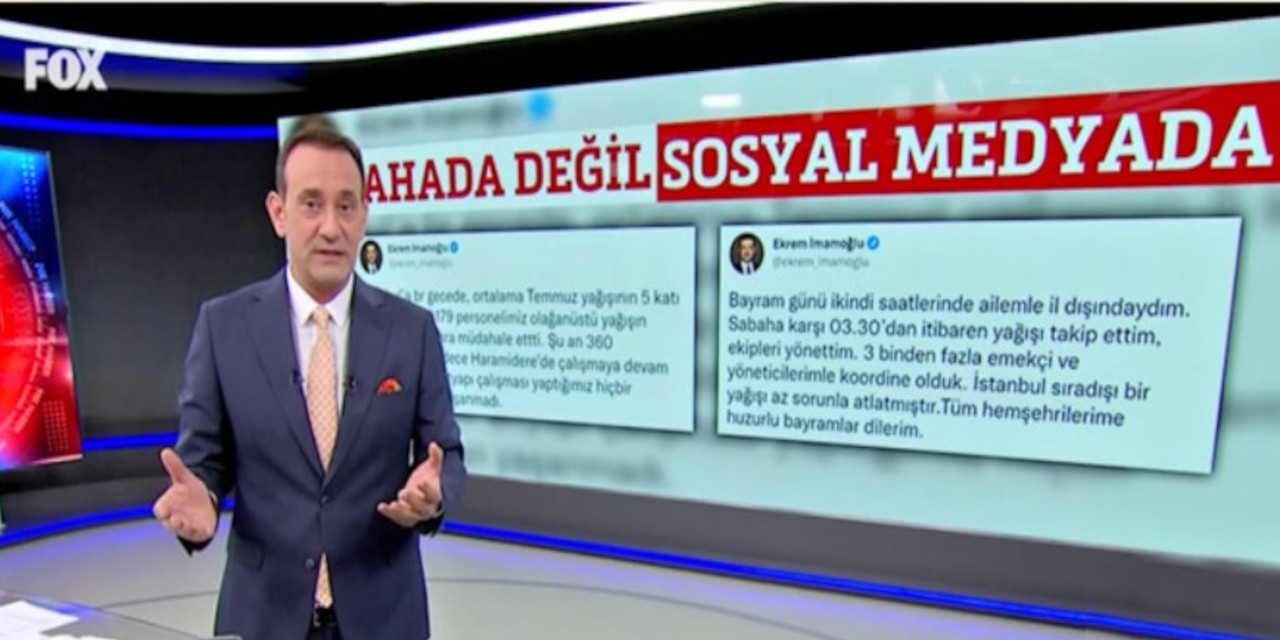 Fox haber sunucusundan İmamoğlu'na sert tepki: Sizin, görevinizin başında olmanız gerekiyor ama yoksunuz
