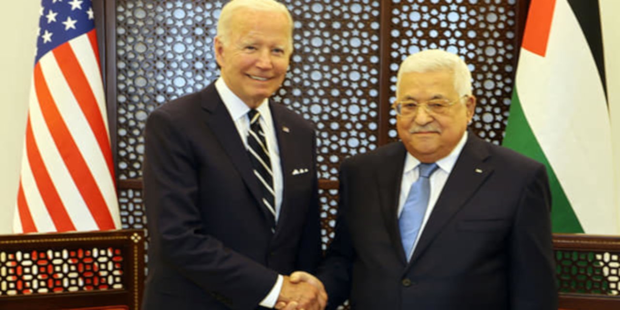 Biden ile Abbas ile ortak basın toplantısı düzenledi