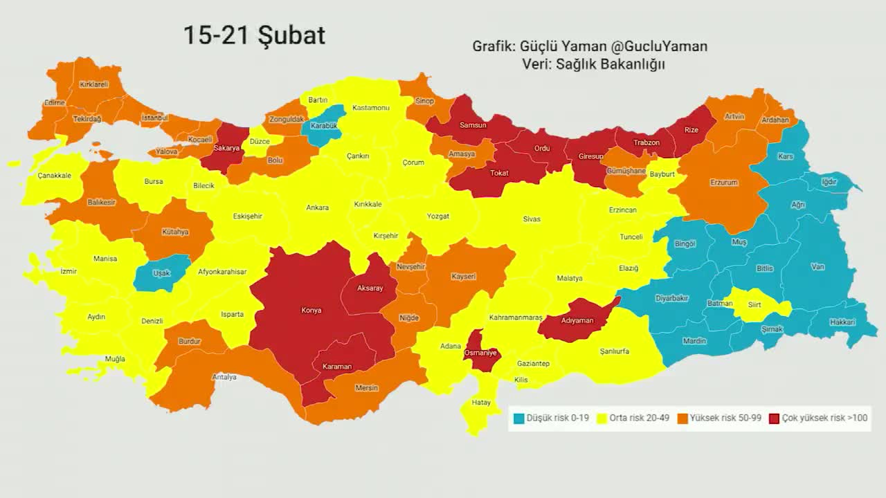 Korona haritası kızarıyor: Kırmızı renkli il sayısı 25'e çıktı