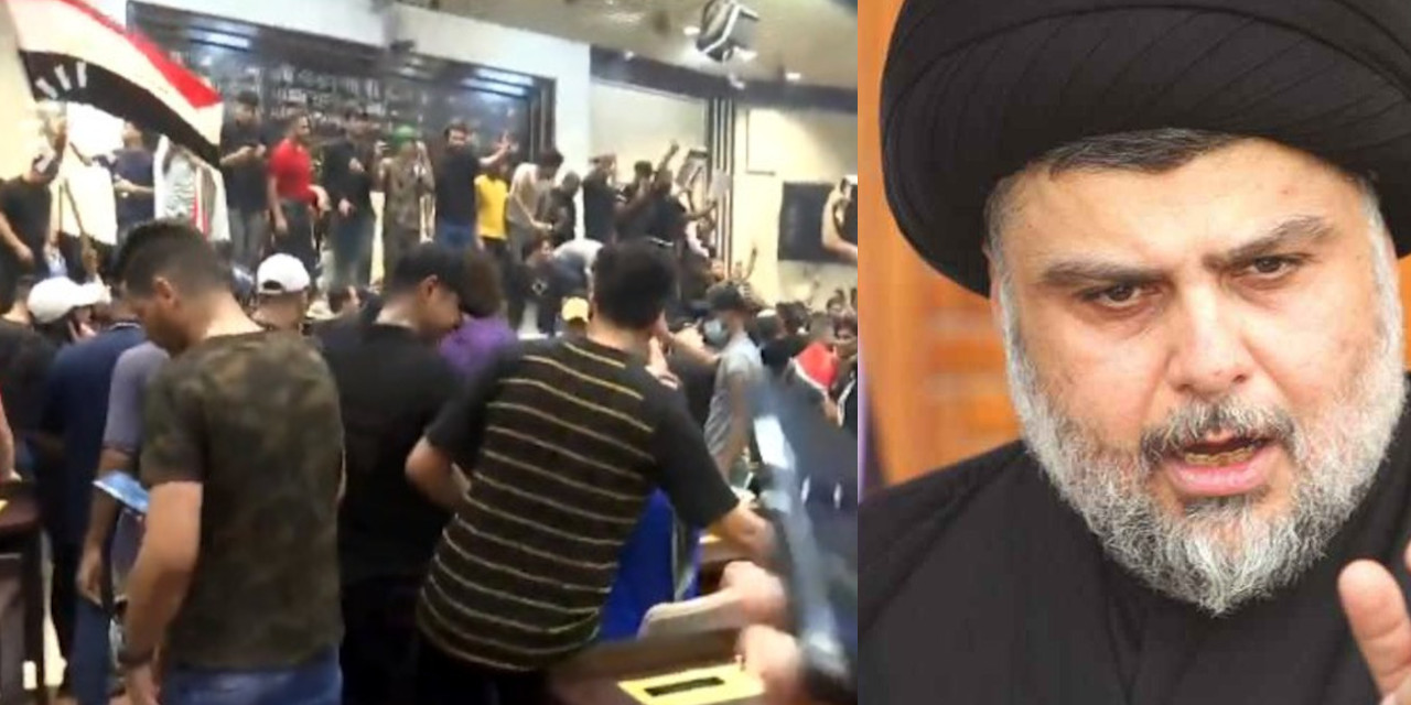 Irak'ta Şii lider Sadr’ın destekçileri parlamento binasını bastı