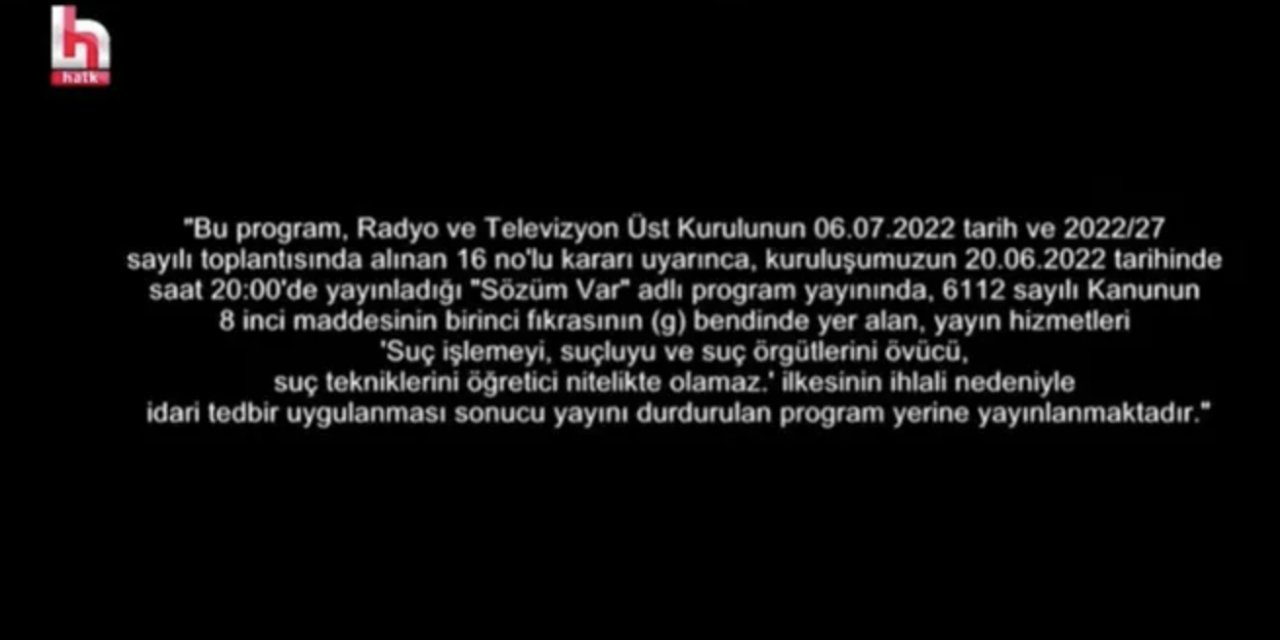 HalkTV'nin yayını durduruldu, RTÜK belgeseli yayınlandı