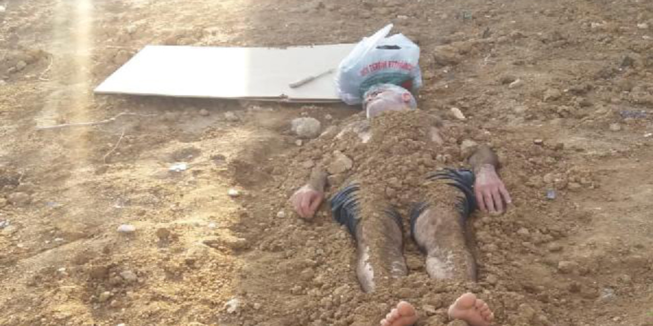 Elektrik tedavisi polisi alarma geçirdi: Eşini toprağa gömdü