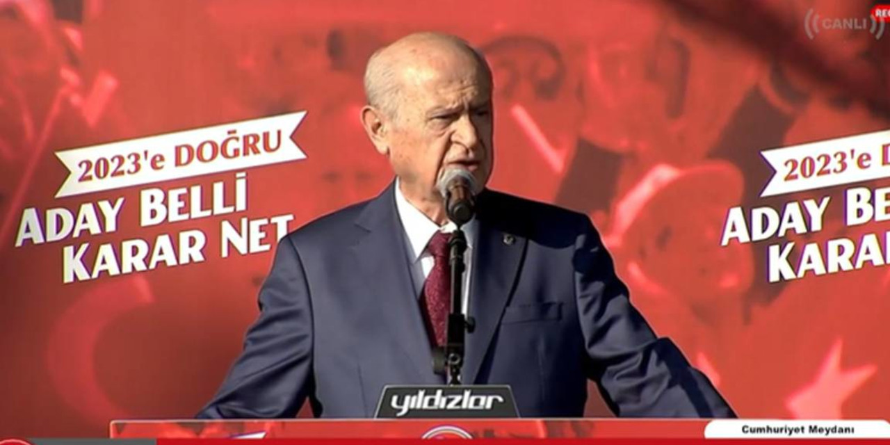 MHP'den ilk seçim mitingi: 'Hedefimiz Erdoğan'ın açık ara farkla cumhurbaşkanı seçilmesidir'