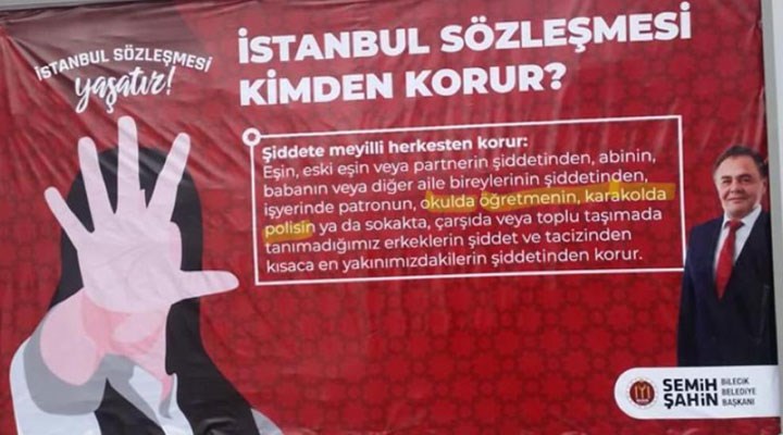 Bilecik Belediye Başkanı'na "İstanbul Sözleşmesi afişi" soruşturması
