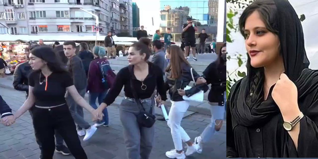 Taksim'de Mahsa Amini protestosu: 2 kadın gözaltına alındı