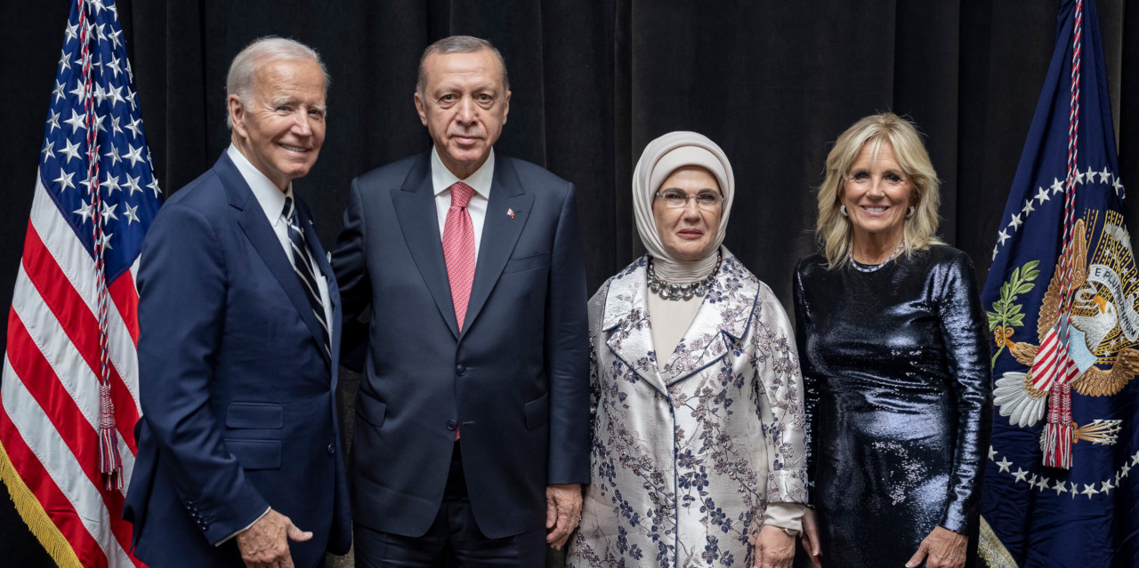 Erdoğan ve Biden resepsiyonda bir araya geldi