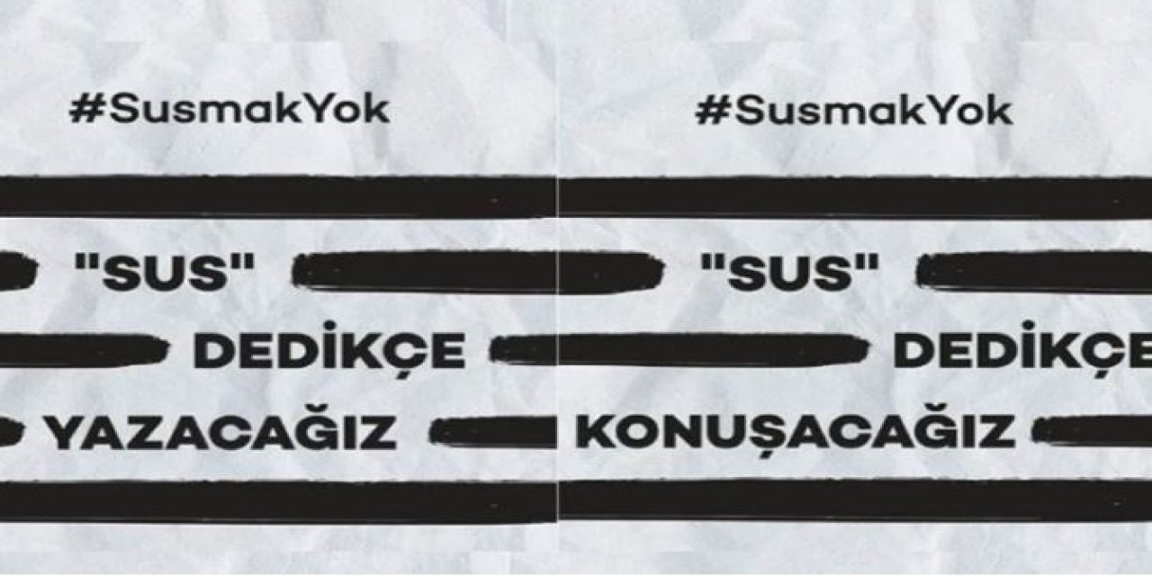 Gazeteciler sansür yasasına karşı 'Susmak Yok' dedi, Twitter'da TT oldu