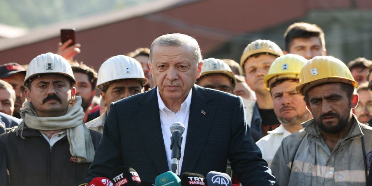 Cumhurbaşkanı Erdoğan'ın maden faciası yorumu:  Kader planına inanmış insanlarız