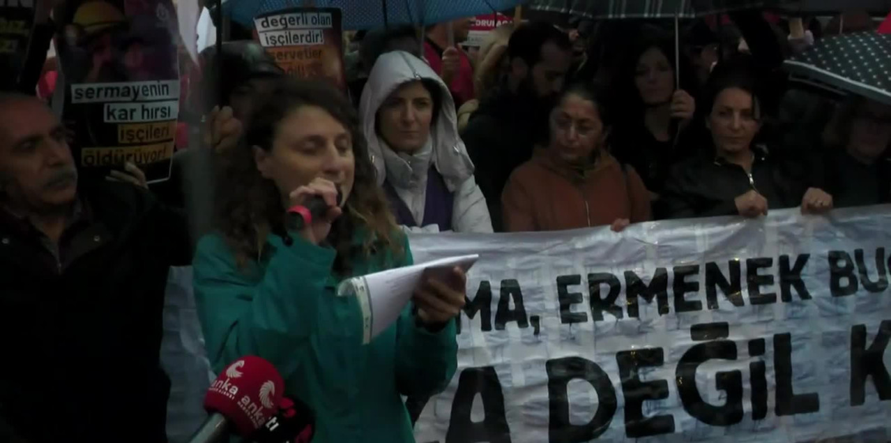 İstanbul'da 'maden' protestosu: 'Her ay bir Soma'yı bize yaşatanlara tahammülümüz kalmadı'