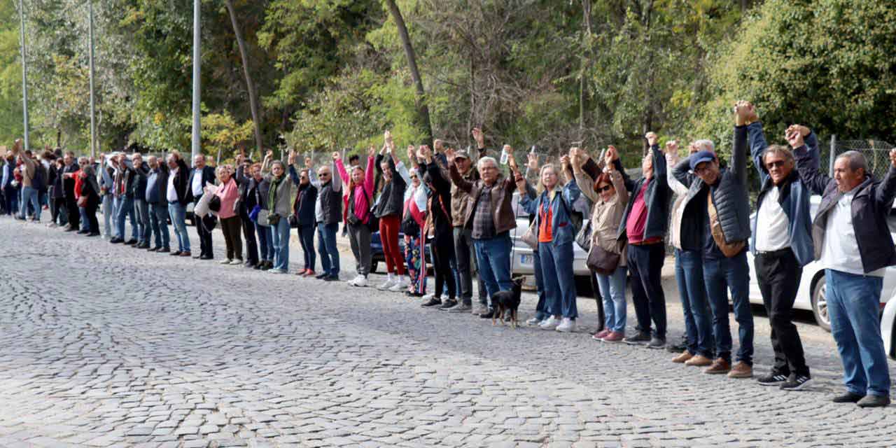Edirne'de 'millet bahçesi'ne karşı 'insan zinciri': Belediye başkanı da tepkili