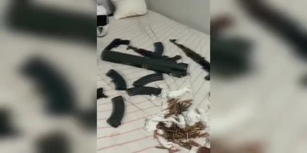 İstanbul'da bir evden bunlar çıktı: Lav silahı, el bombası, kalaşnikof, suikast silahı