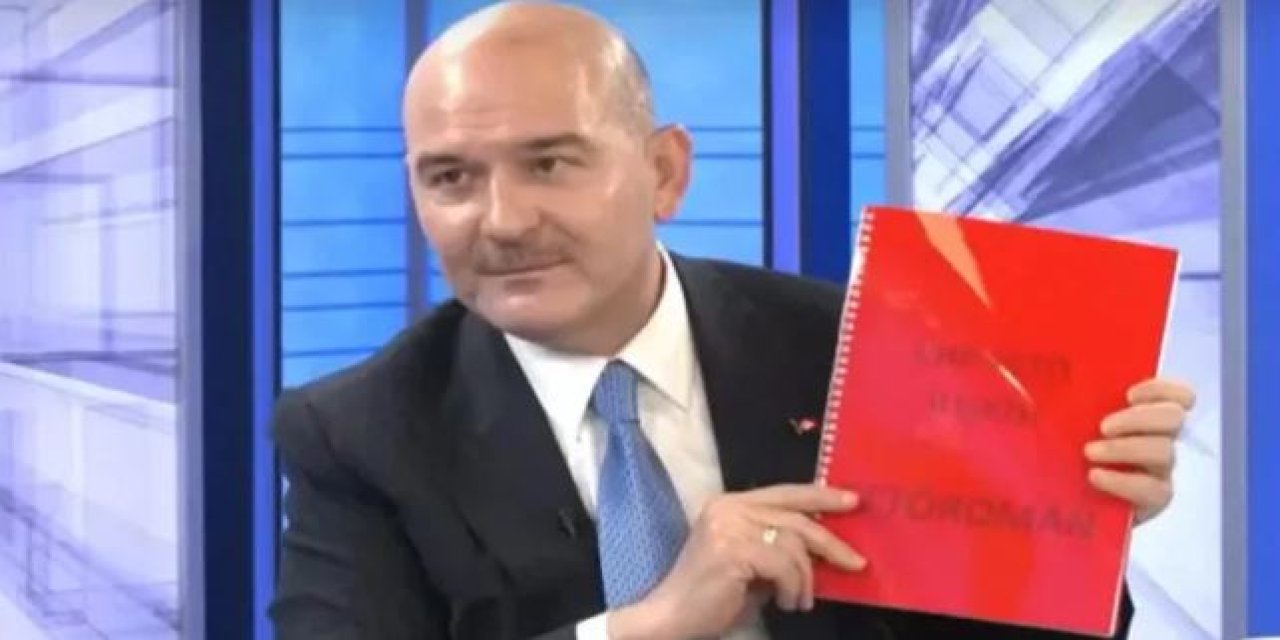 Süleyman Soylu canlı yayında kırmızı dosyayı gösterip Kılıçdaroğlu'na seslendi: Bu dosya açılacak