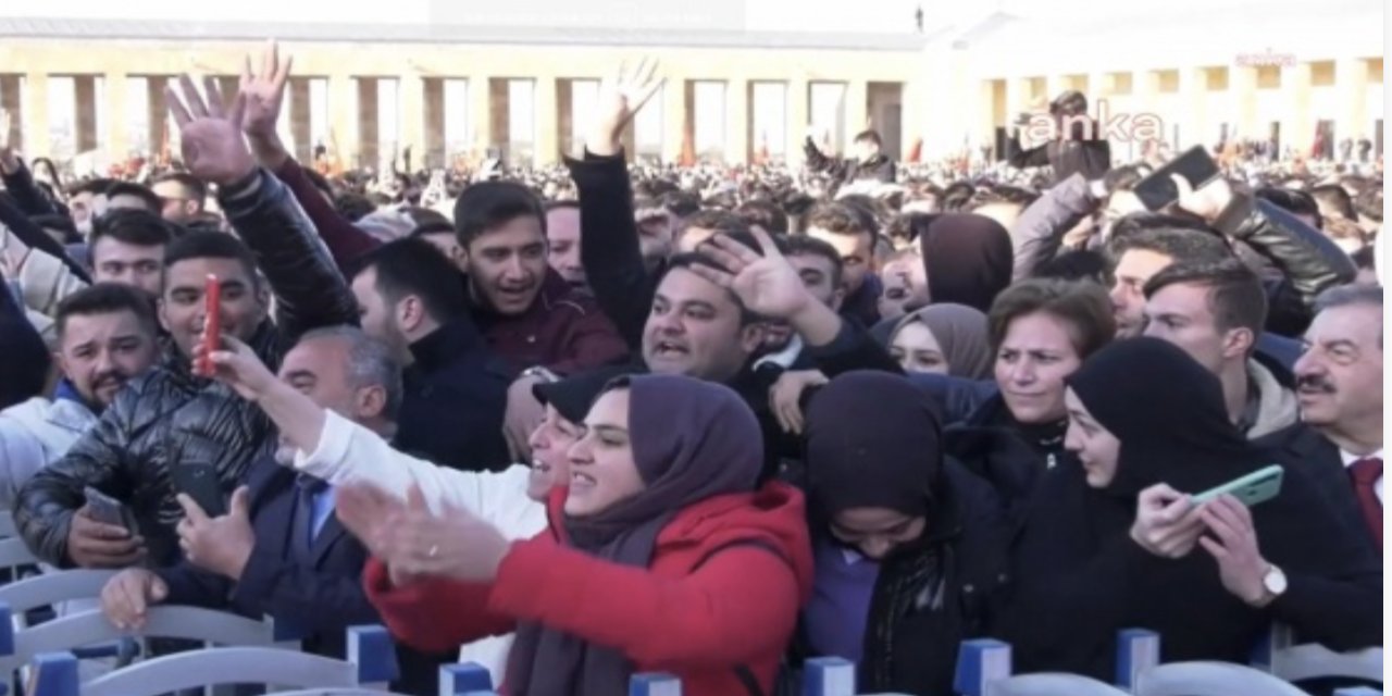 Anıtkabir'de 10 Kasım töreninde 'Her yer Tayyip, her yer Erdoğan' sloganları