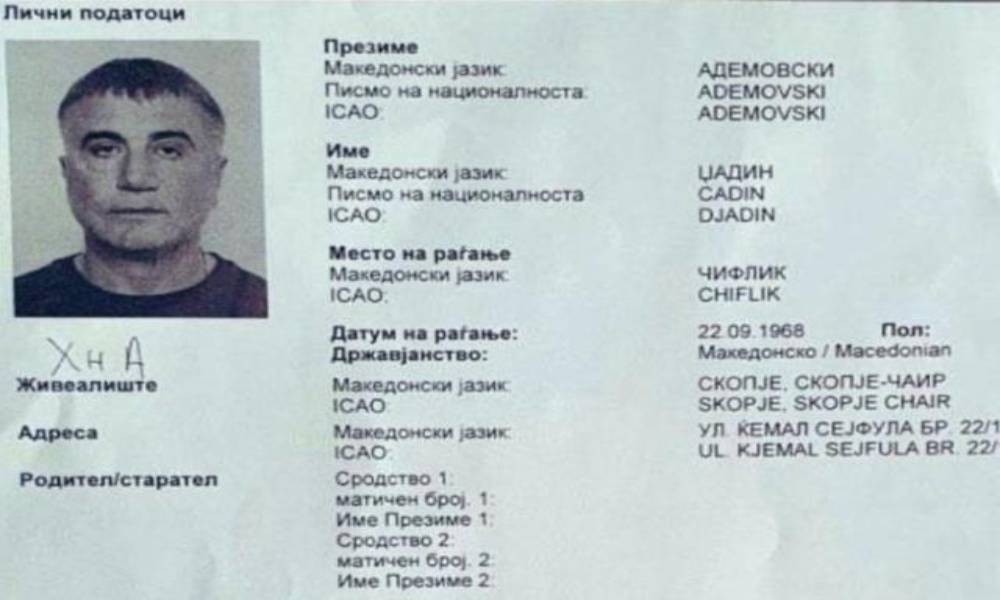 Sedat Peker, "Djadin Ademovski" olmuş