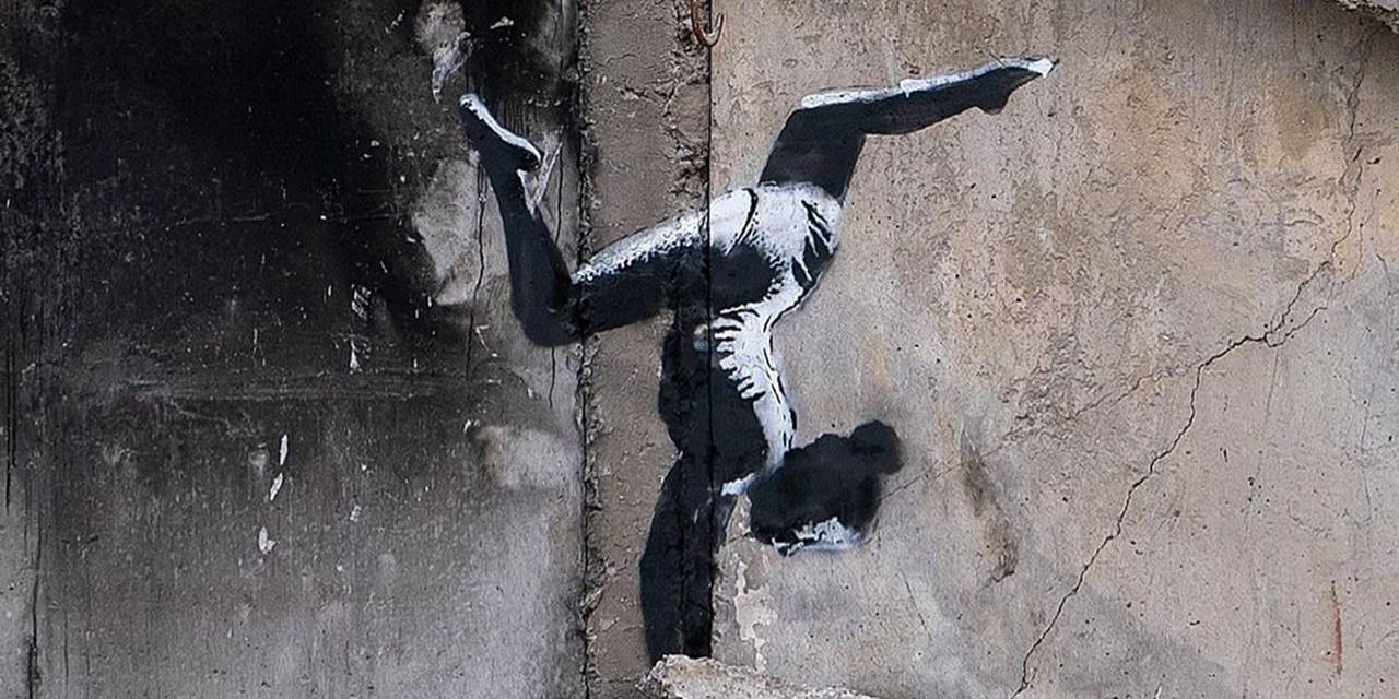 Banksy bu kez Ukrayna sokaklarında
