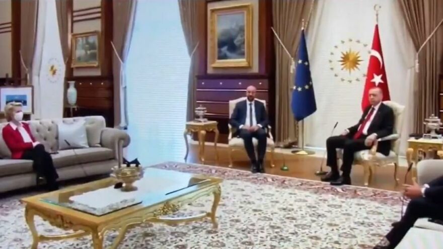 AB liderleri ile Erdoğan'ın görüşmesindeki oturma düzeni Avrupa'yı kızdırdı
