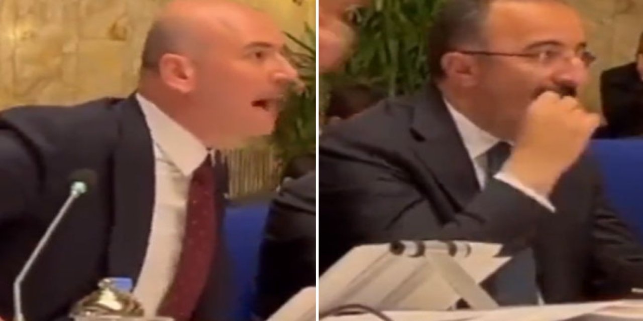Sosyal medyada gündem oldu: Soylu tartışırken Çataklı simide peynir sürüp yedi