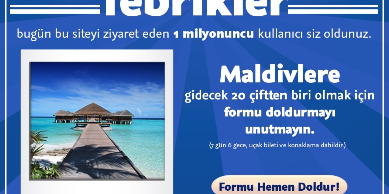 Sosyal deneyden çarpıcı sonuç çıktı: 'Ücretsiz Maldivler tatili' vaadine 30 bin kişi inandı