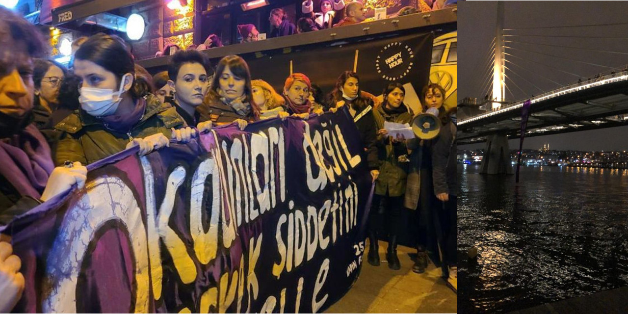 Taksim'de kadınlar yasağa rağmen sokağa çıktı: En az 100 gözaltı var