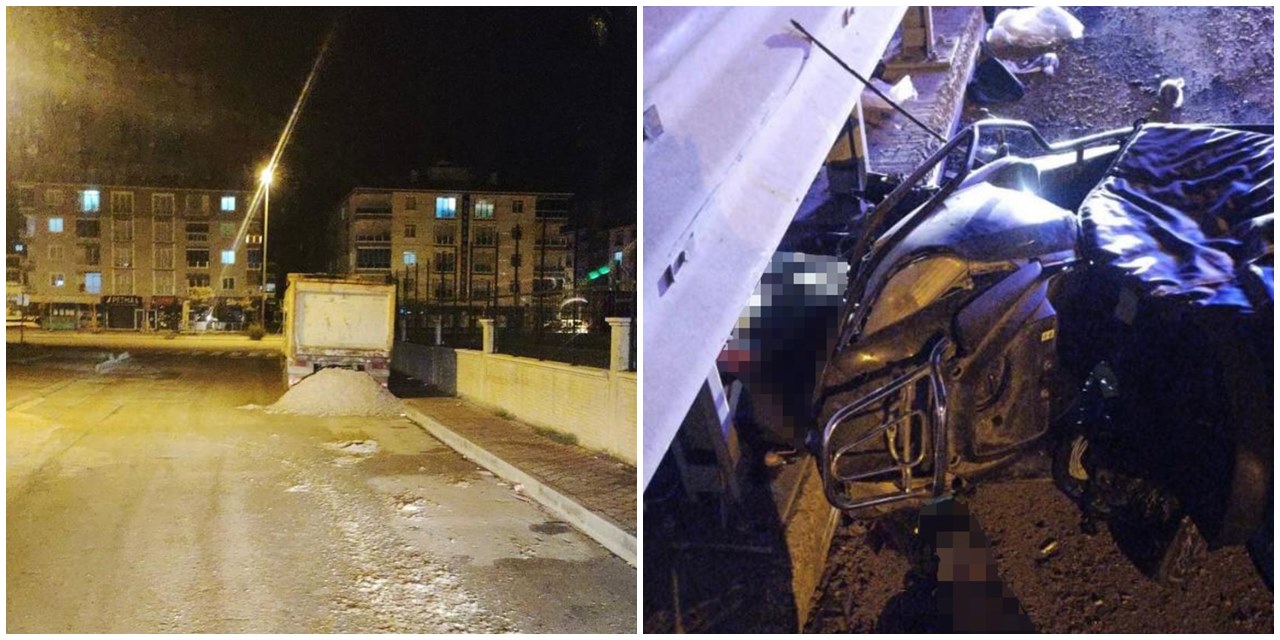 Kayganlaşan yolda düşüp bariyere çarpan motokurye hayatını kaybetti