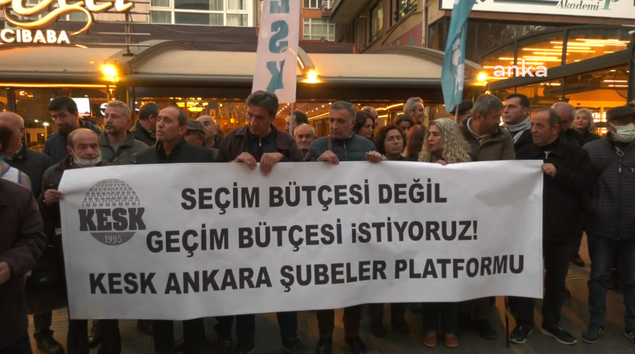 Ankara'da KESK protestosu: 2023 bütçesinde halkın sırtındaki vergi yükü ağırlaşıyor