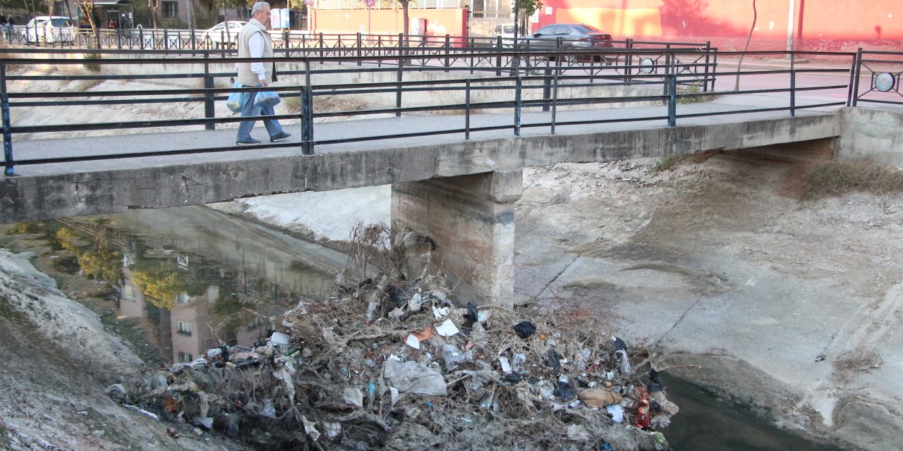 Adana'da suyu kesilen kanallar çöplüğe döndü; balık ölümleri görüldü