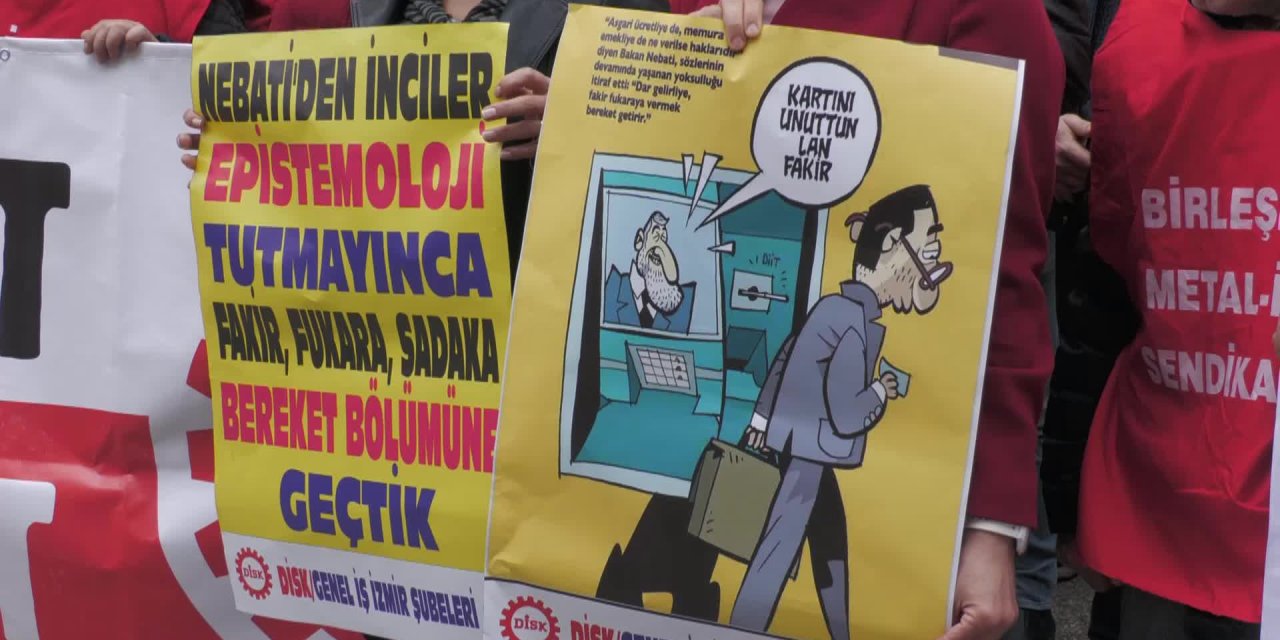 İzmir'de işçilerden 'Vergide adalet' çağrısı