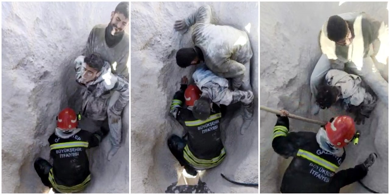 Kum altında kalan 18 yaşındaki işçi 30 dakikada kurtarıldı