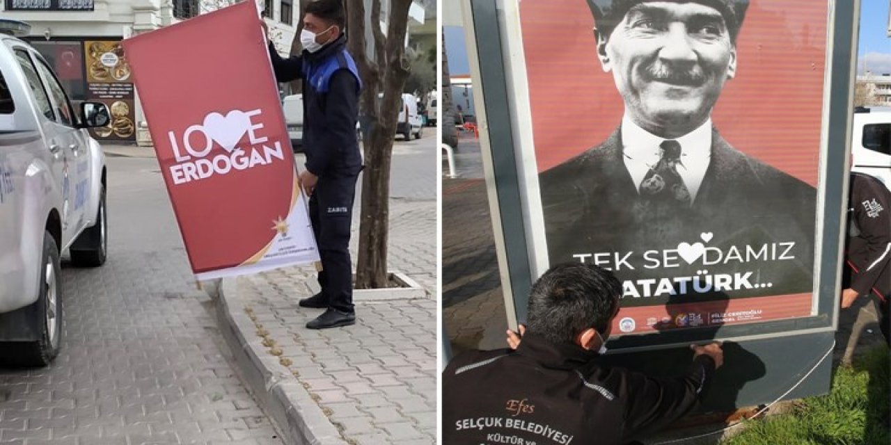 İzinsiz asılan ‘Love Erdoğan’ afişlerini indiren başkana 6 yıl 2 ay hapis istemi