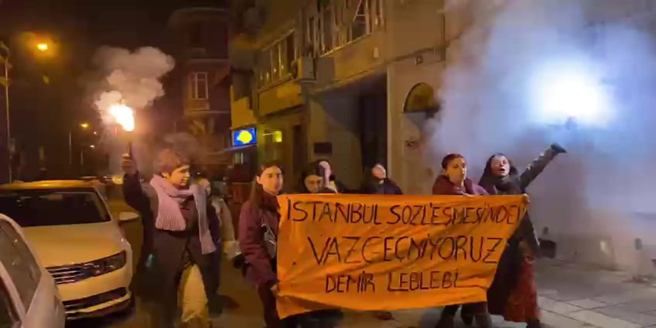 İstanbul Sözleşmesi’nin fesih kararı Kadıköy’de protesto edildi