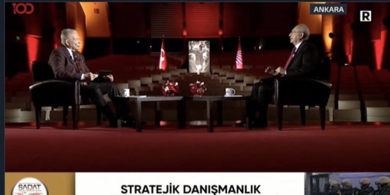 Uğur Dündar-Kılıçdaroğlu yayınında silahlı ve maskeli SADAT reklamı