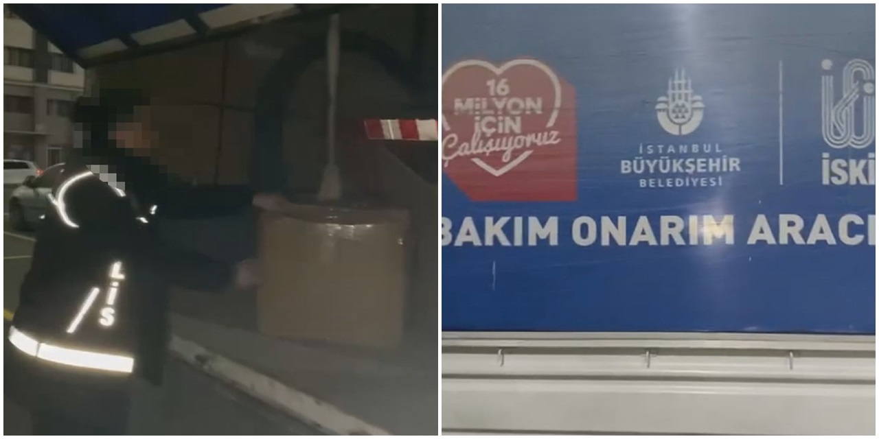 İstanbul Emniyeti: Üzerinde İSKİ yazan 'bakım-onarım kamyonu'nda 112 kilogram uyuşturucu çıktı