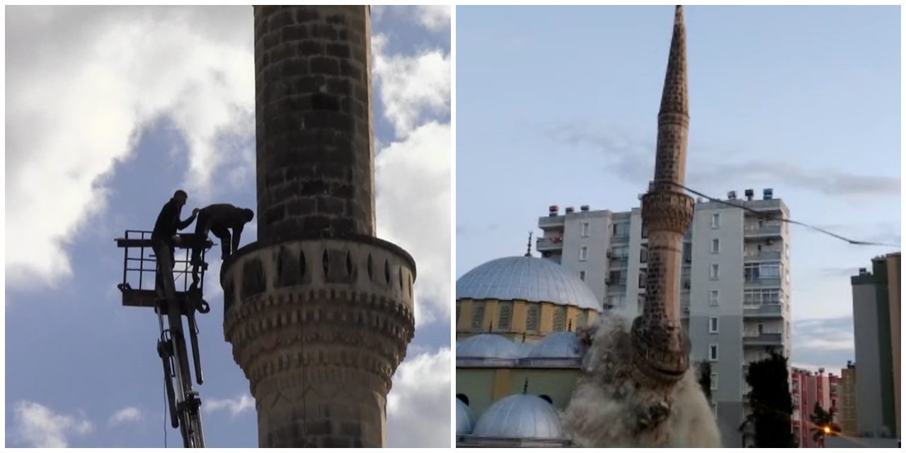 Adana'da her 10 camiden birinin minaresi depremde ağır hasar aldı