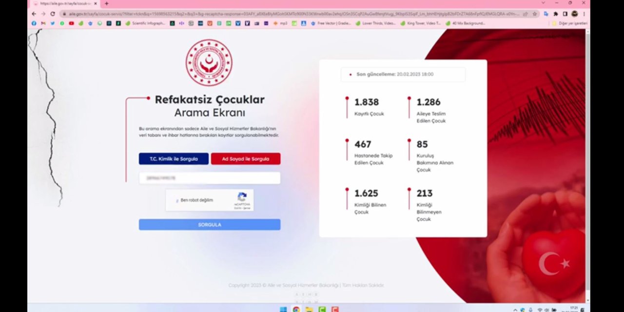 Bakan Yanık: Refakatçisiz çocuklar için sorgu ekranı açtık