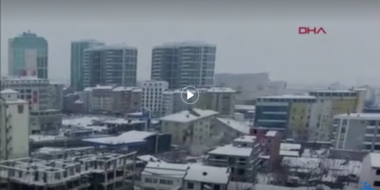 Malatya'da 7.6'lık ikinci depremde binaların çöküşü drone ile kaydedildi