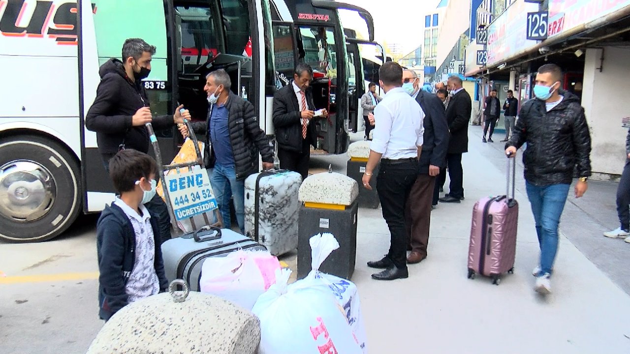 Tam kapanma göçü: İstanbul'da otogar ve havalimanında yoğunluk