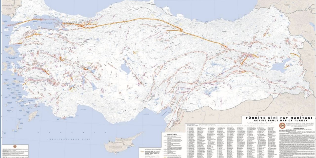 MTA hazırladı, son depremler doğruladı: 'Türkiye’nin Deprem Üreten Diri Fayları'