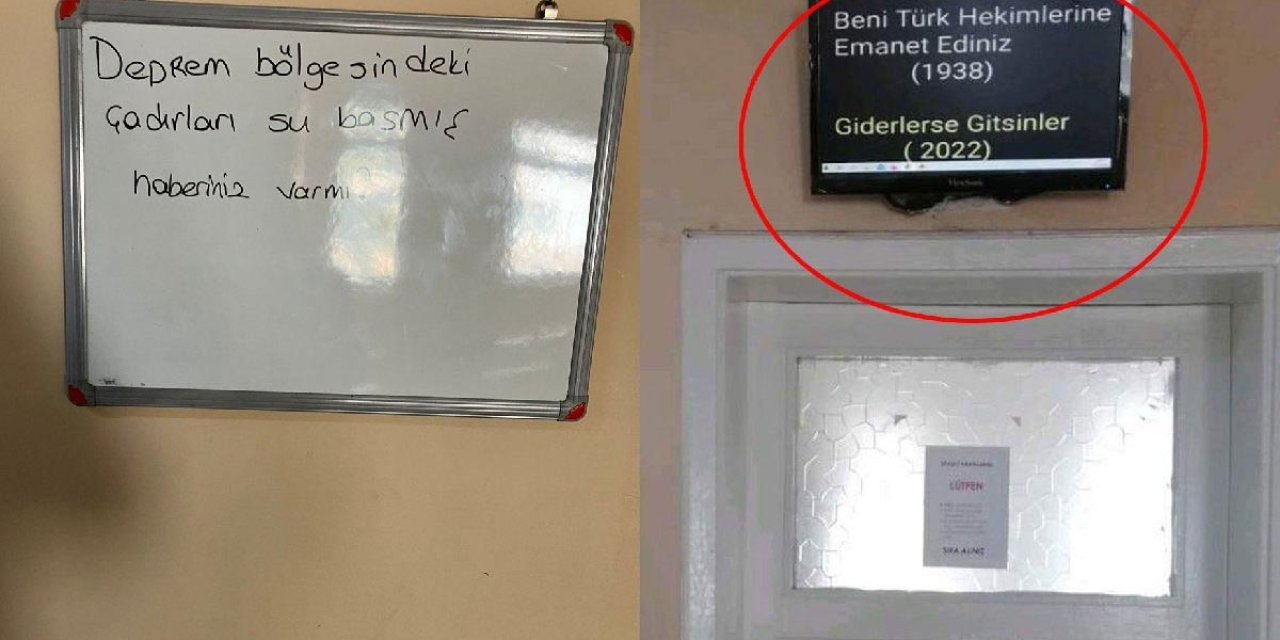 Muayene odasının girişine Atatürk ve Erdoğan'ın sözlerini yazan hekime soruşturma