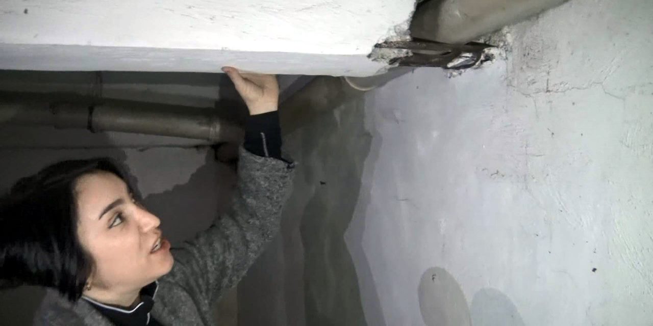 Kiracı olduğu binanın 'çürük' kolonunu 'şans eseri' fark etti: Burası tam anlamıyla tabut