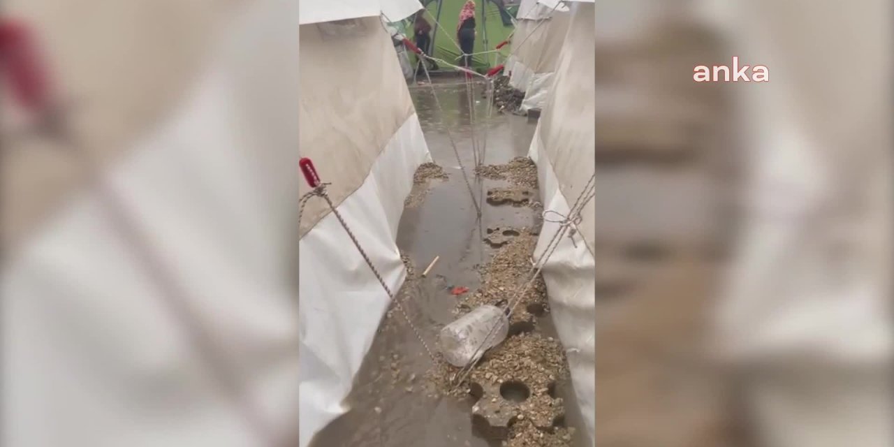 İskenderun'da depremzedelerin kaldığı çadırları su bastı: 'Depremden değil sudan öleceğiz'