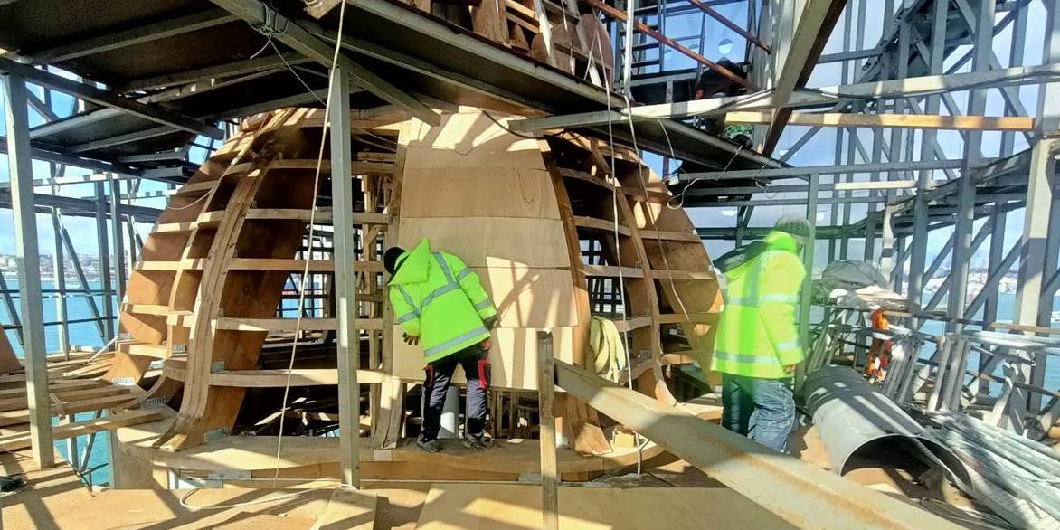 Kız Kulesi restorasyonunda sona doğru: Betonundan deniz kabuğu çıktı