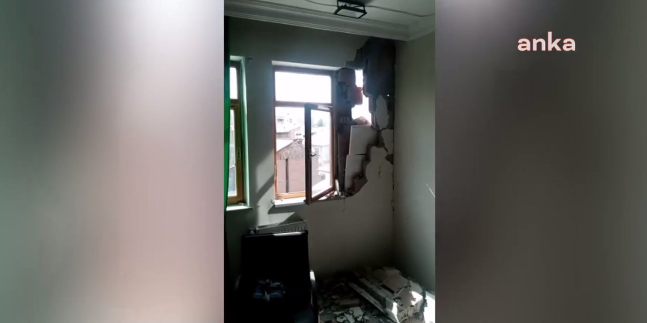 Malatya'da duvarı yıkılan binaya 'hasarsız' raporu verildi